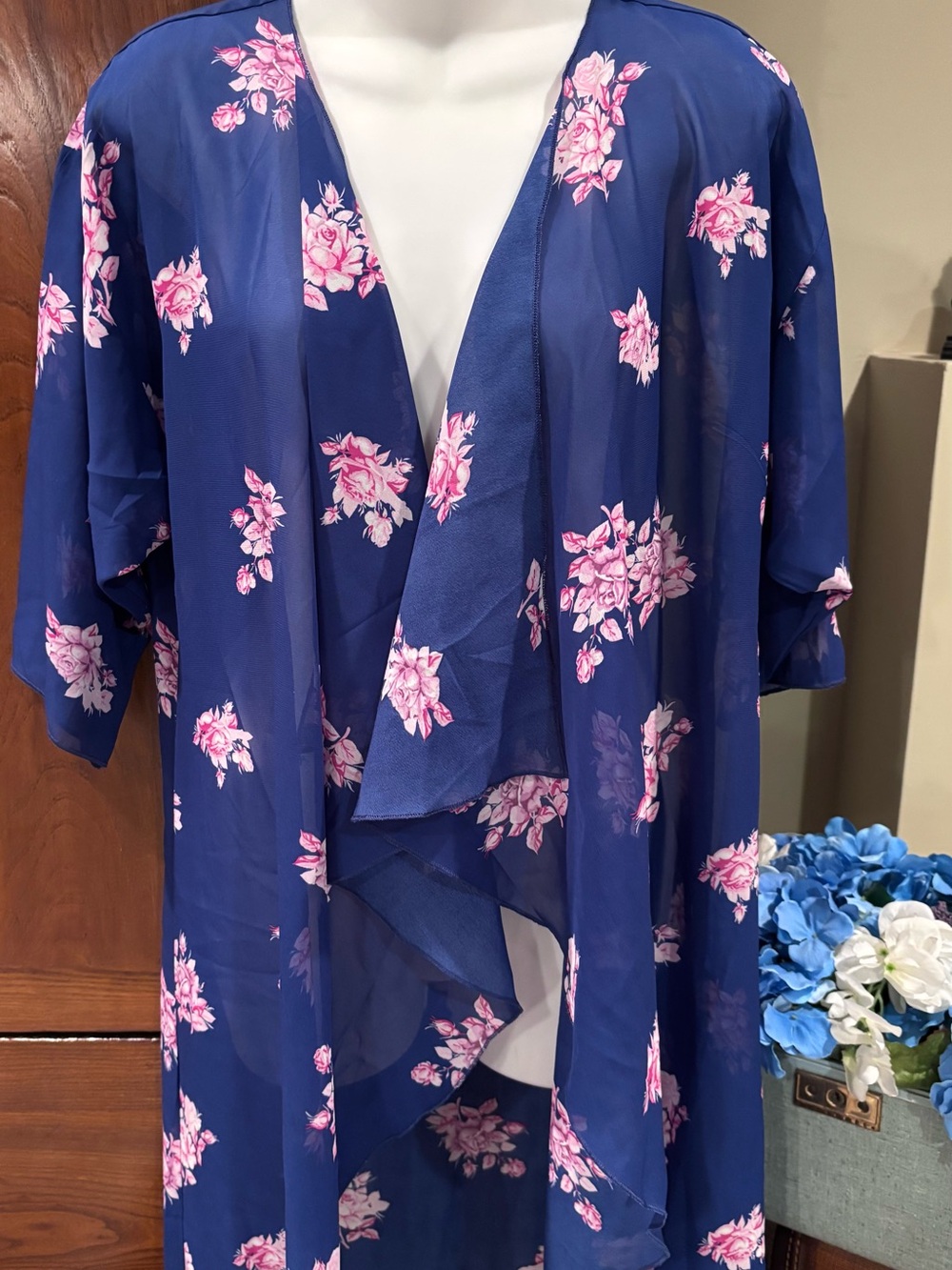 Women's Navy Floral Swim Cover-Up - Pink Floral